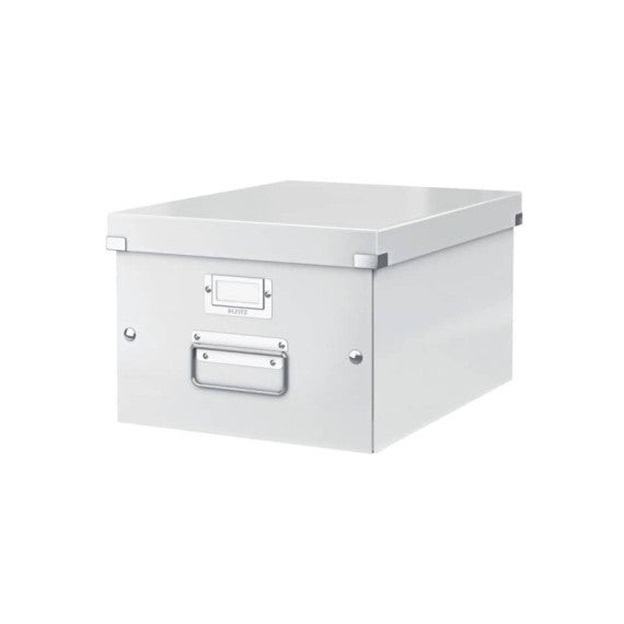 Scatola per archiviazione universale ''M'' Leitz CLICK & STORE bianco metallizzato 28,1x20x37 cm - 60440001