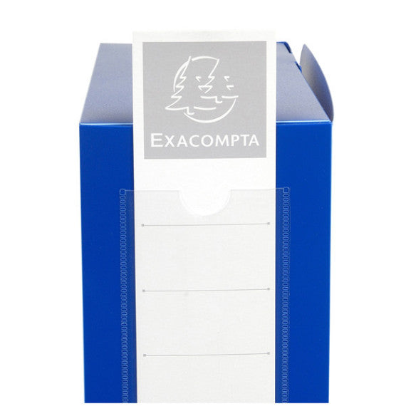 Scatola per archivio box - con bottone - 25x33 cm - dorso 10 cm - blu - Exacompta