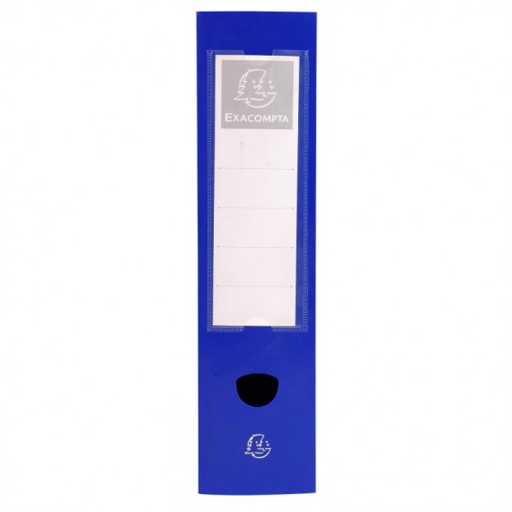 Scatola per archivio box - con bottone - 25x33 cm - dorso 4 cm - blu - Exacompta