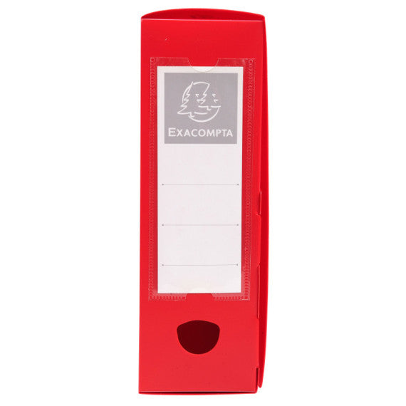 Scatola per archivio box - con bottone - 25x33 cm - dorso 8 cm - rosso - Exacompta
