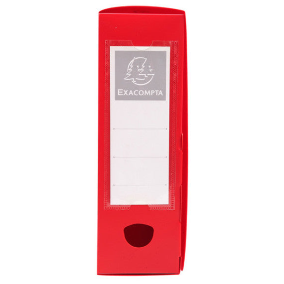 Scatola per archivio box - con bottone - 25x33 cm - dorso 8 cm - rosso - Exacompta