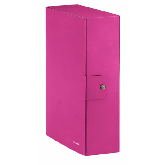Scatola portaprogetti Leitz WOW in cartone - dorso 10 cm - formato 25x35 cm fucsia metallizzato - 39680023