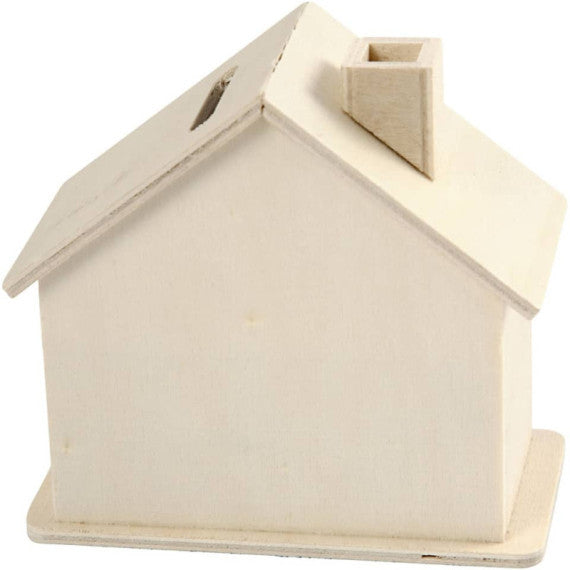 Scatola portasoldi Creativ Company in legno a forma di casetta 10,1x10x5,4 cm 574720