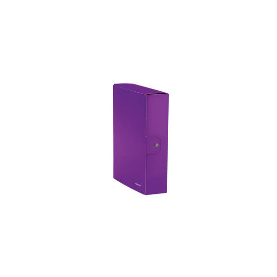 Scatola progetto WOW - dorso 8 cm - viola metallizzato - Leitz