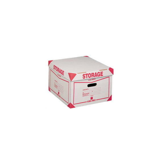Scatola Storage - con coperchio - 38,5x26,4x39,7 cm - bianco e rosso - 1603 Esselte Dox