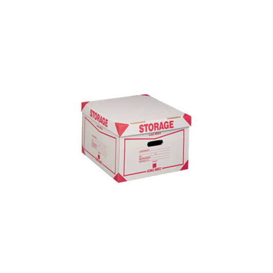 Scatola Storage - con coperchio - 38,5x26,4x39,7 cm - bianco e rosso - 1603 Esselte Dox