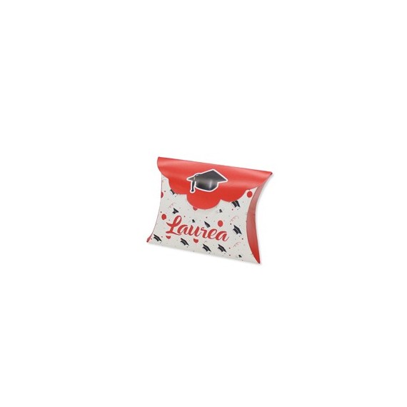 Scatolina portaconfetti - Laurea - carta - 10 x 8 x 3 cm - Big Party - conf.25 pezzi