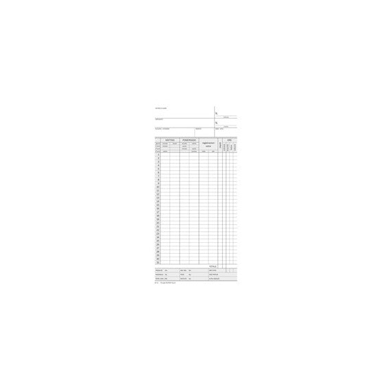 Scheda orologio presenze (controllo mensile) - cartoncino da 275 gr - 22,5 x 10,4 cm - DU158000000 - Data Ufficio - conf