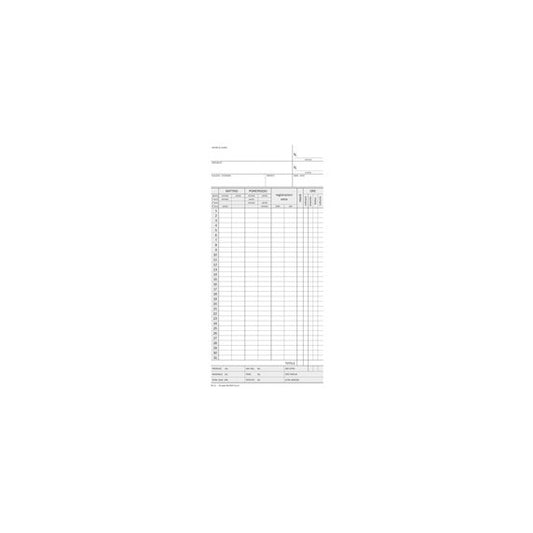 Scheda orologio presenze (controllo mensile) - cartoncino da 275 gr - 22,5 x 10,4 cm - DU158000000 - Data Ufficio - conf
