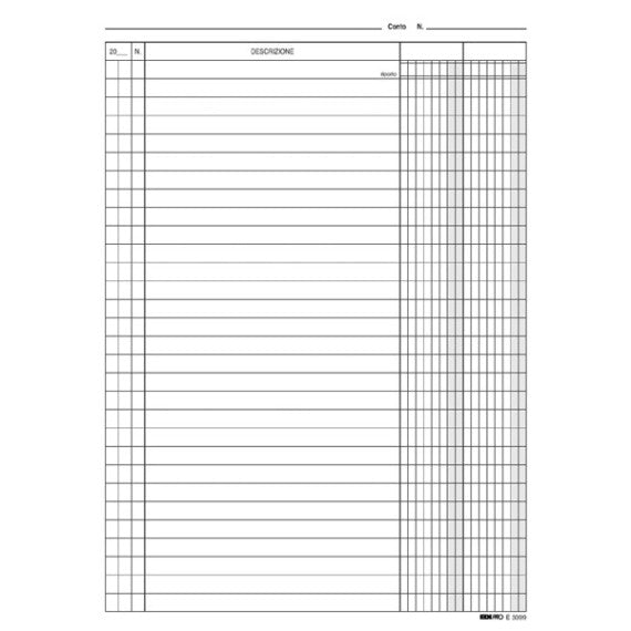 Schede - 2 colonne - 24x17 cm (verticale) - Edipro - bianco - conf. 100 pezzi