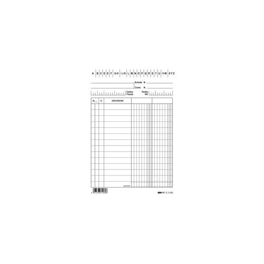 Schede in cartoncino 2 colonne - 15x10,5 cm verticale - Edipro - conf. 100 pezzi