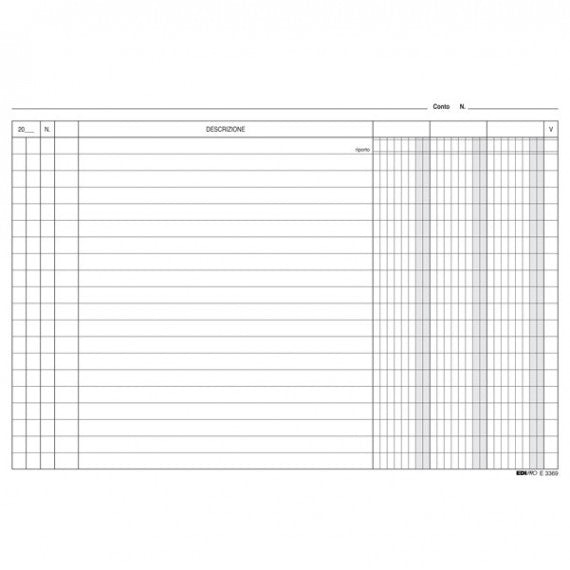 Schede in cartoncino 3 colonne - 17 x 24 cm orizzontale - Edipro - conf. 100 pezzi
