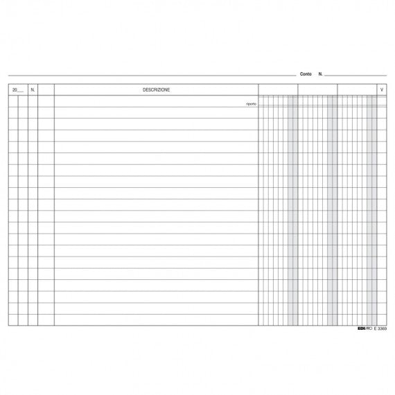 Schede in cartoncino 3 colonne - 17 x 24 cm orizzontale - Edipro - conf. 100 pezzi