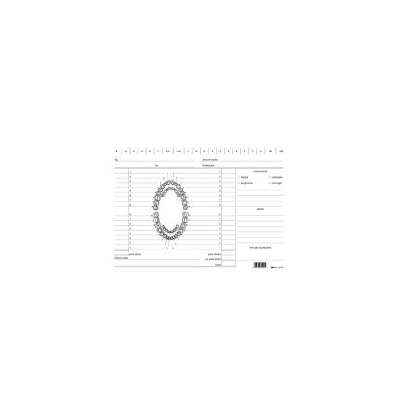 Schede in cartoncino per dentisti - 17 x 24 cm - verde - Edipro - conf. 100 pezzi