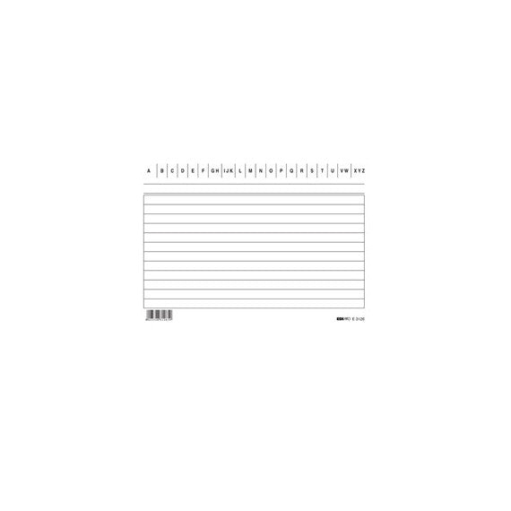 Schede in cartoncino rigate - 15x10,5 cm orizzontale - Edipro - conf. 100 pezzi
