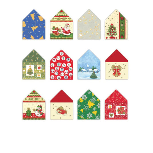 Segnapacco con busta in scatola trasparente conf. 200 pz Ellebi - Sadoch 7,5x5,5 cm - 20488