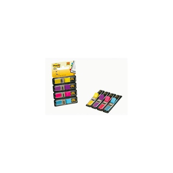 Segnapagina Post it® Index Mini - 683-4AB - 12 x 43,1 mm - 4 colori vivaci - Post it® - conf. 140 pezzi
