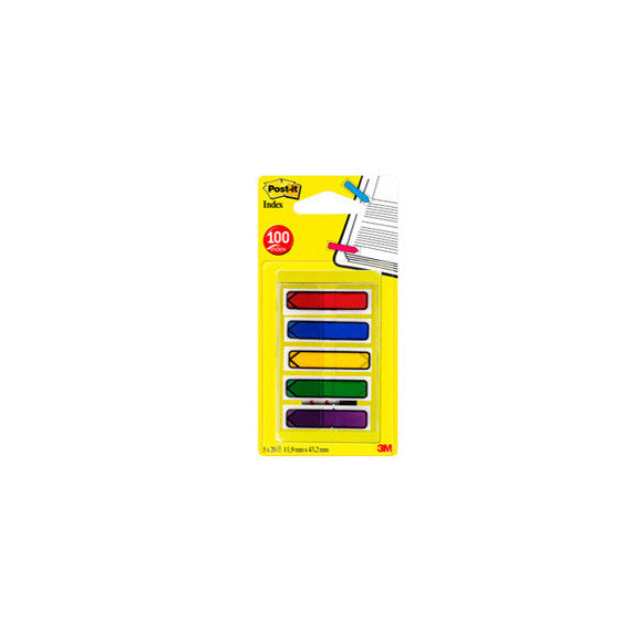 Segnapagina Post it® Index Mini Freccia - 684-4ARR1EU - 12 x 43,2 mm - 5 colori classici - Post it® - conf. 100 pezzi