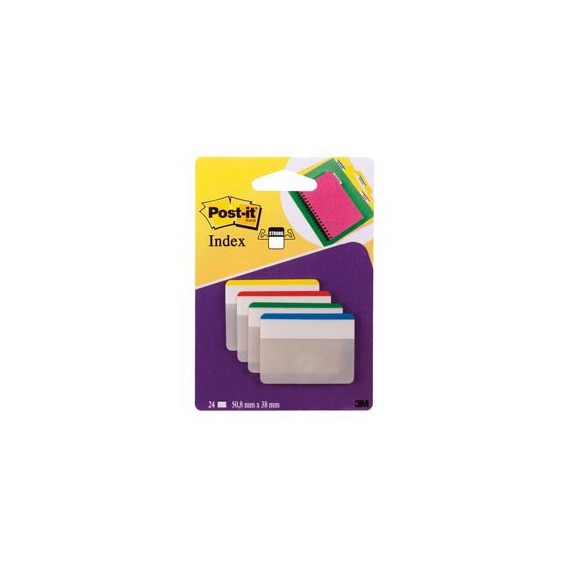 Segnapagina Post it® Index Strong - 686F-1 - per archivio - 50,8 x 38 mm - colori classici - Post it® - conf. 24 pezzi