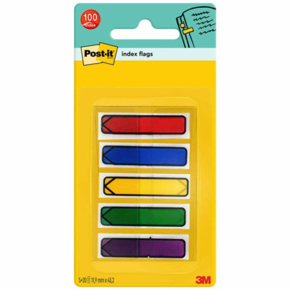 Segnapagina Post-it® Mini 684 Freccia 12x43,6 mm - assortiti 5 colori conf. 5 dipenser - 684-ARR1EU
