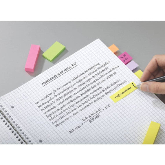 Segnapagina removibili in carta Post-it® Index Mini neon assortiti Confezione da 3x100 - 671-3