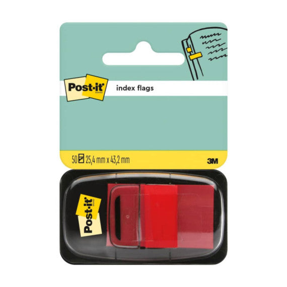Segnapagina removibili Post-it® Index Medium con dispenser rosso 50 segnapagina - 680-1
