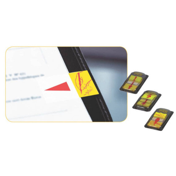 Segnapagina removibili Post-it® Index Medium ''Firma qui'' 50 fogli giallo 680-31