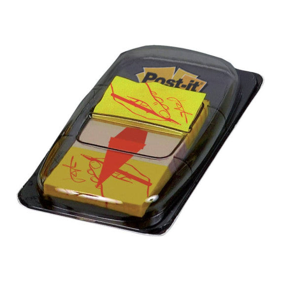 Segnapagina removibili Post-it® Index Medium ''Firma qui'' 50 fogli giallo 680-31