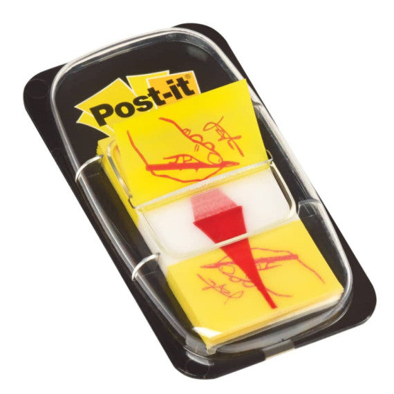 Segnapagina removibili Post-it® Index Medium ''Firma qui'' 50 fogli giallo 680-31