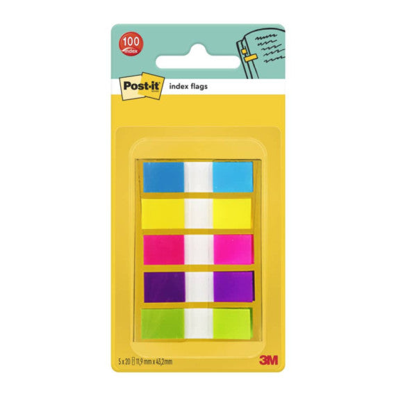 Segnapagina removibili Post-it® Index Mini con dispenser brillanti assortiti 5 confezioni da 20 - 683-5CBEU