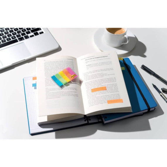 Segnapagina removibili Post-it® Index Mini full color con dispenser fluo assortiti  conf. da 100 - 683-HF5EU