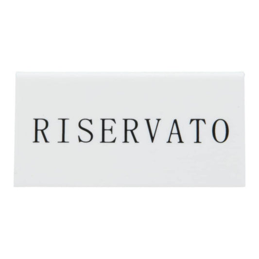Segnaposto con scritto ''Riservato'' Securit® in acrilico rigido bianco set da 5 pezzi - TN-RES-IT-WT