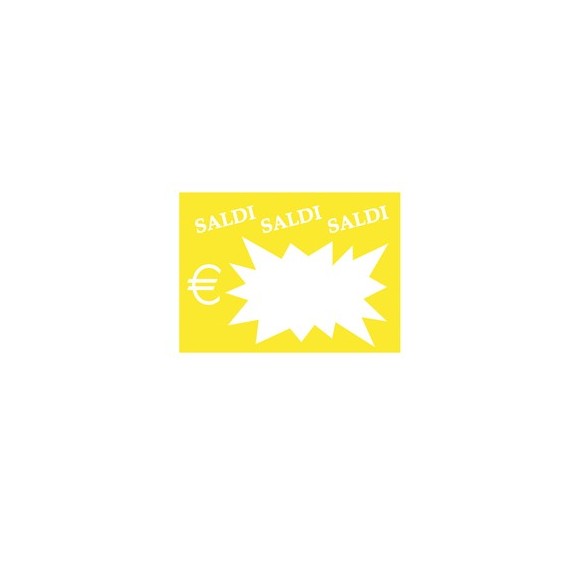 Segnaprezzi Flash Saldi - 8x11 cm - colori assortiti - CWR - conf. 50 pezzi