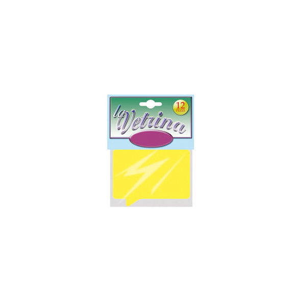 Segnaprezzi Fumetto - 11x15,5 cm - giallo - CWR - conf. 12 pezzi