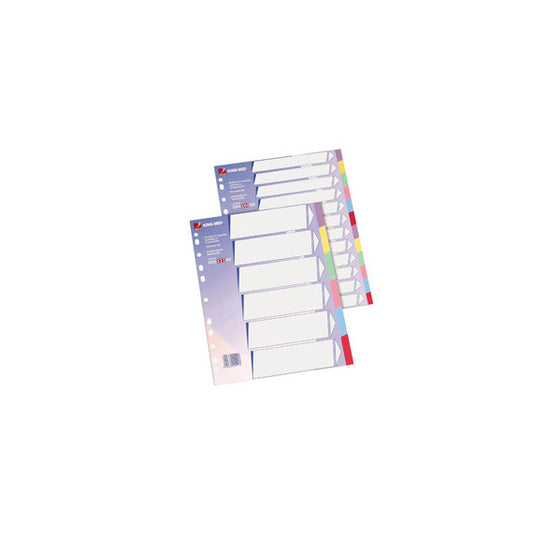 Separatore - cartoncino 225 gr - 12 tasti colorati - A4 - multicolore - King Mec