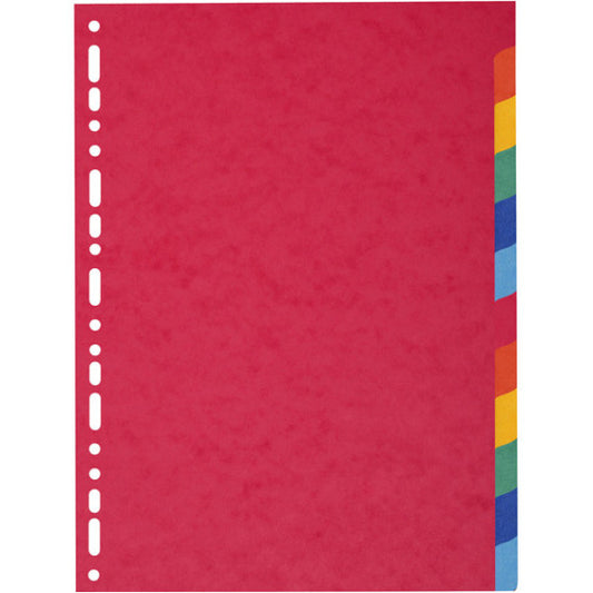 Separatore Forever - 12 tacche - cartoncino riciclato 220 gr - A4 - multicolore - Exacompta