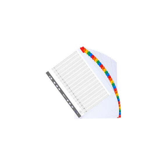 Separatore numerico 1/31 - cartoncino bianco 160 gr - tasti colorati - A4 maxi - Exacompta
