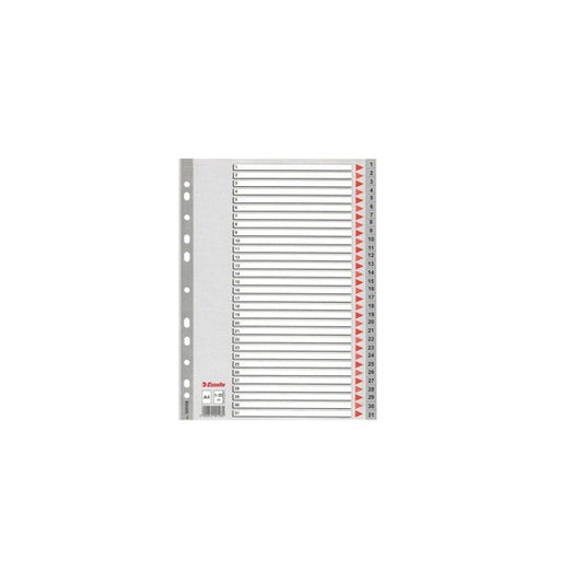 Separatore numerico 1/31 - PPL - A4 - grigio - Esselte