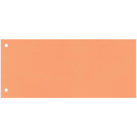 Separatore per archivio con due fori Q-Connect 24x10,5 cm 190 g/m² arancio conf. da 100 - KF00519