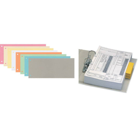 Separatore per archivio con due fori Q-Connect 24x10,5 cm 190 g/m² bianco conf. da 100 - KF00515