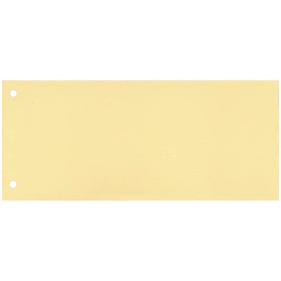 Separatore per archivio con due fori Q-Connect 24x10,5 cm 190 g/m² giallo conf. da 100 - KF00516