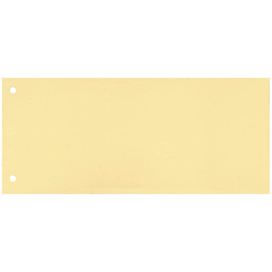 Separatore per archivio con due fori Q-Connect 24x10,5 cm 190 g/m² giallo conf. da 100 - KF00516