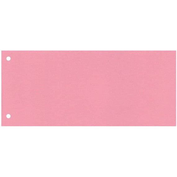 Separatore per archivio con due fori Q-Connect 24x10,5 cm 190 g/m² rosa conf. da 100 - KF00517