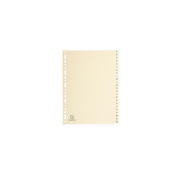 Separatori - 24 tasti A-Z - cartoncino - A4 - avorio - Exacompta