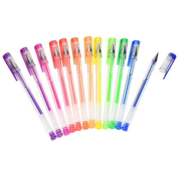 Set 12 penne gel Donau colori neon assortiti 322262