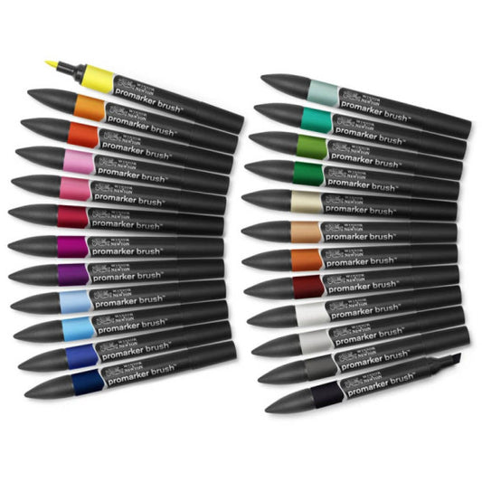 Set 24 pennarelli brushmarker ''Student Designer'' Winsor&Newton colori assortiti - 0290079