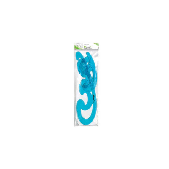 Set 3 curvilinee Ikona colore azzurro 576