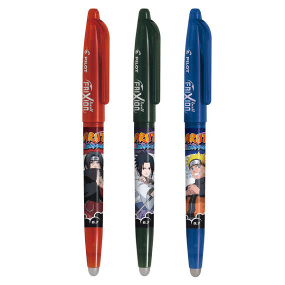 Set 3 pezzi Frixion Ball e Clicker Naruto - colori assortiti - Pilot - expo 12 pezzi