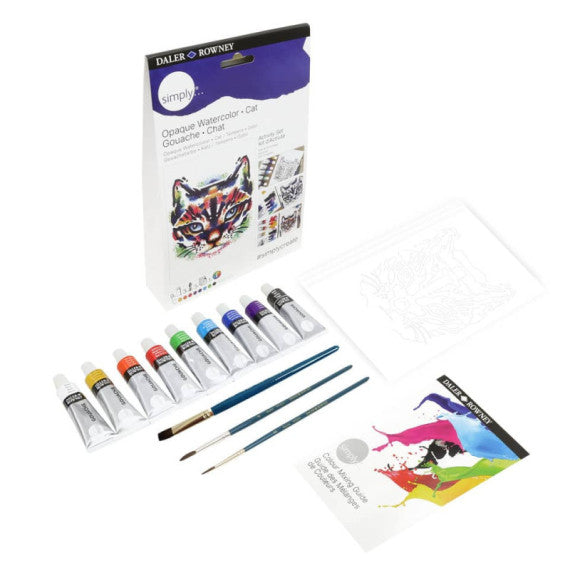 Set activity pittura guazzo Daler Rowney Simply gatto D126100112