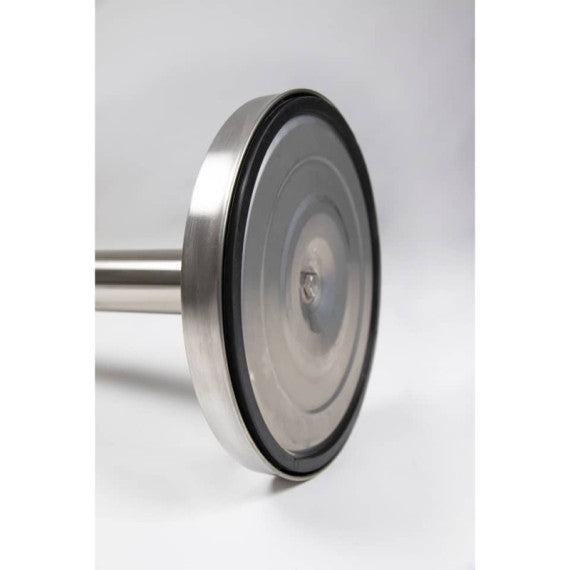 Set di 2 colonne segnapercorso Securit® 93x33x33 cm nastro retrattile nero 210 cm acciaio inox  grigio-nero RS-RT-LW-CH